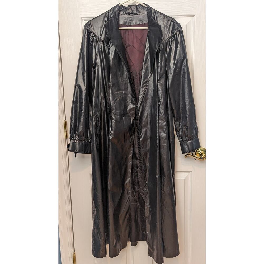 Count Romi Vintage Trench Coat Size 14 All Weather With Belt Made In USA Goth